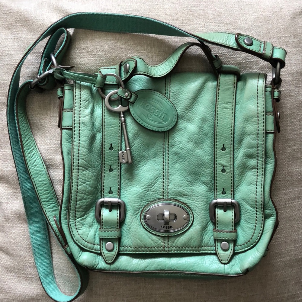 Turquoise Fossil Crossbody